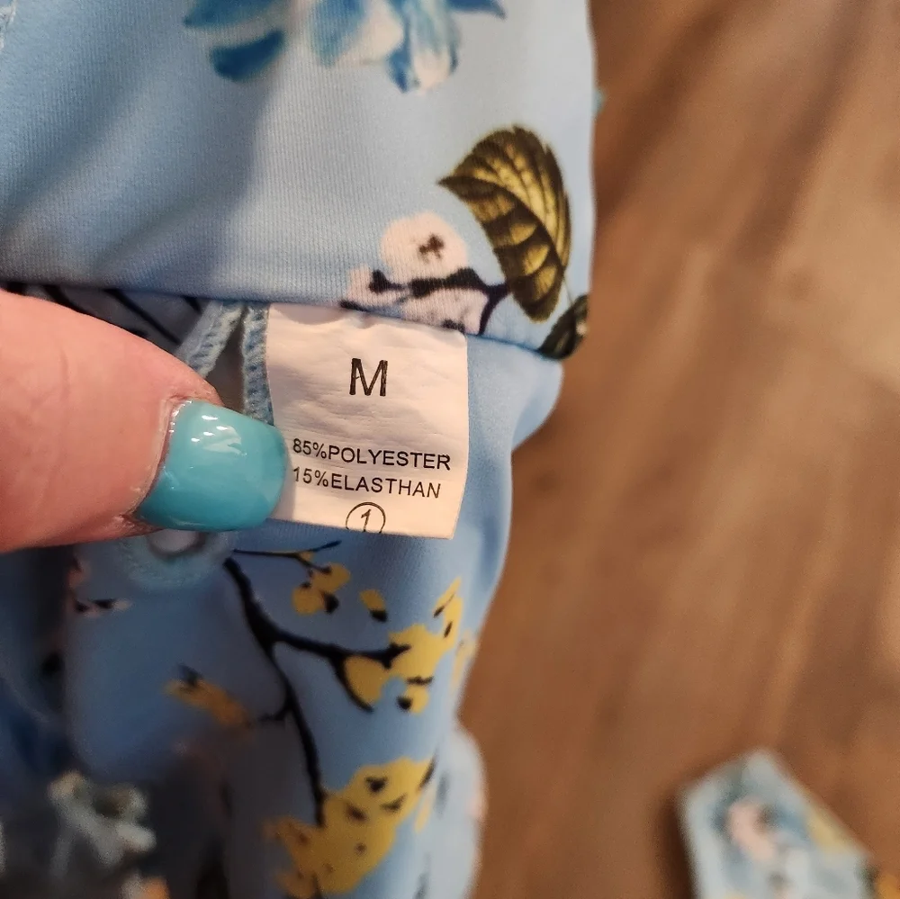 Light Blue Floral Bikini‎